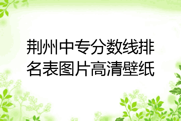 荆州中专分数线排名表图片高清壁纸