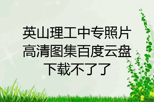 英山理工中专照片高清图集百度云盘下载不了了