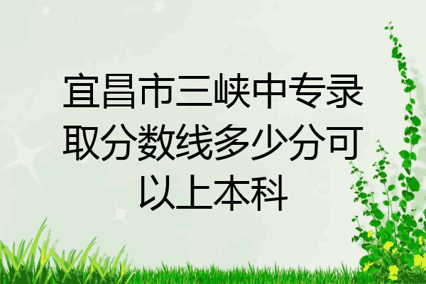 宜昌市三峡中专录取分数线多少分可以上本科