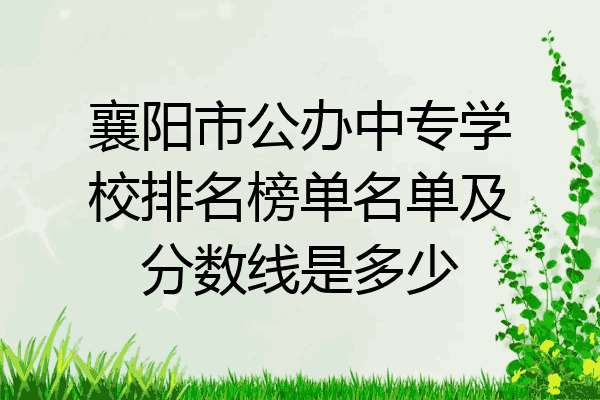 襄阳市公办中专学校排名榜单名单及分数线是多少