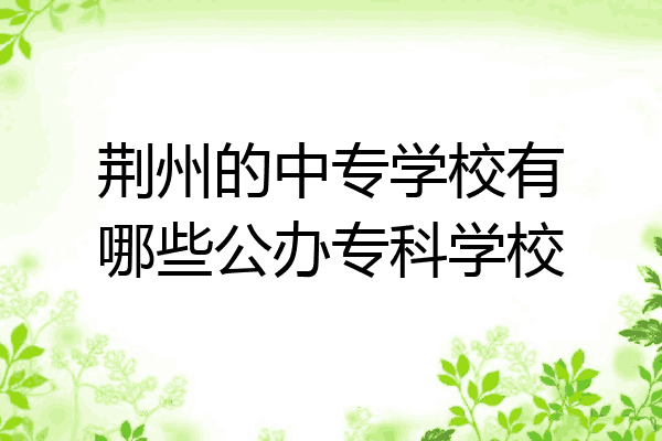 荆州的中专学校有哪些公办专科学校