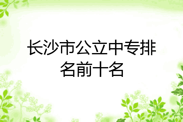 长沙市公立中专排名前十名