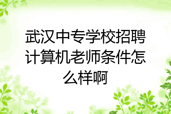 武汉中专学校招聘计算机老师条件怎么样啊