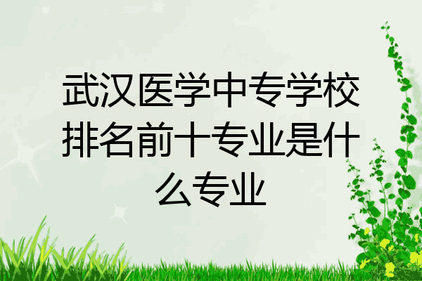 武汉医学中专学校排名前十专业是什么专业