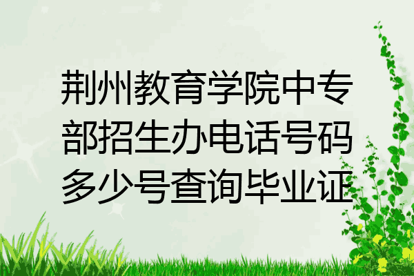 荆州教育学院中专部招生办电话号码多少号查询毕业证
