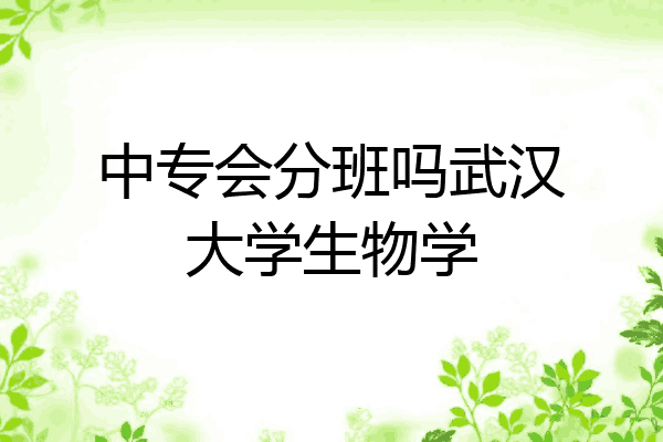 中专会分班吗武汉大学生物学