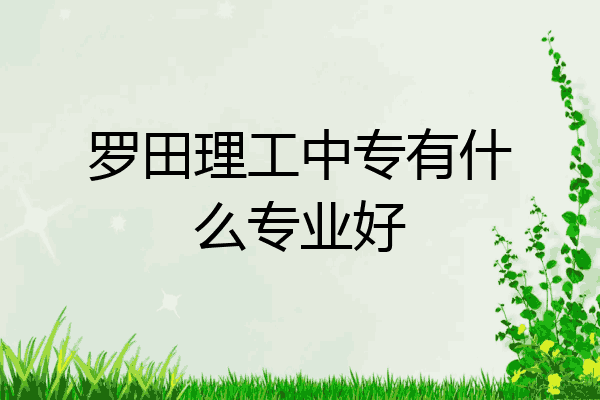 罗田理工中专有什么专业好