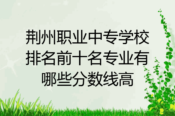 荆州职业中专学校排名前十名专业有哪些分数线高