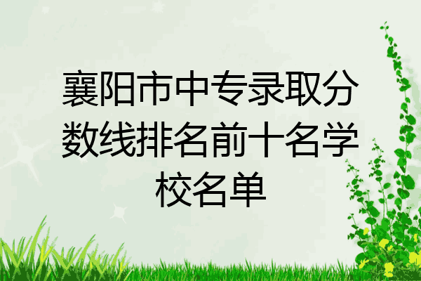 襄阳市中专录取分数线排名前十名学校名单