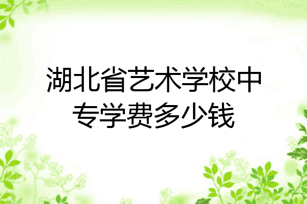 湖北省艺术学校中专学费多少钱