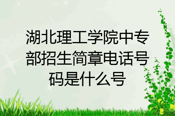 湖北理工学院中专部招生简章电话号码是什么号