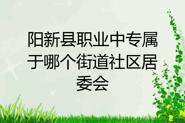 阳新县职业中专属于哪个街道社区居委会