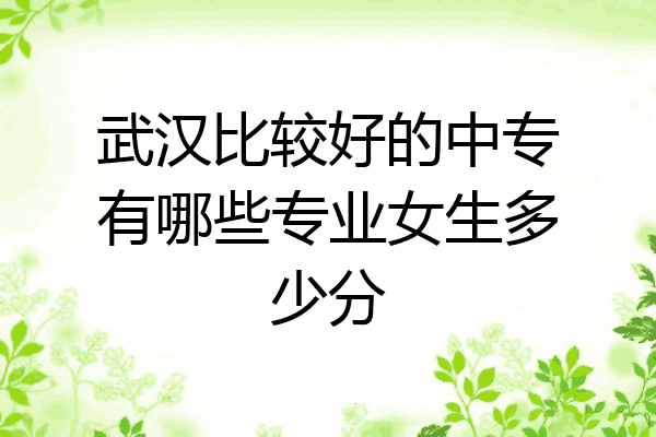 武汉比较好的中专有哪些专业女生多少分