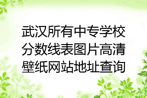 武汉所有中专学校分数线表图片高清壁纸网站地址查询
