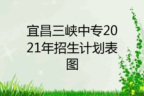宜昌三峡中专2021年招生计划表图