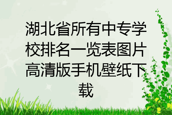 湖北省所有中专学校排名一览表图片高清版手机壁纸下载