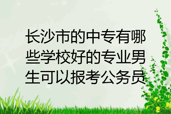 长沙市的中专有哪些学校好的专业男生可以报考公务员