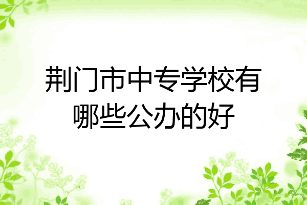 荆门市中专学校有哪些公办的好