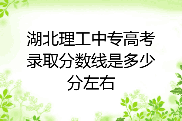湖北理工中专高考录取分数线是多少分左右