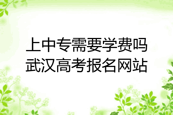 上中专需要学费吗武汉高考报名网站
