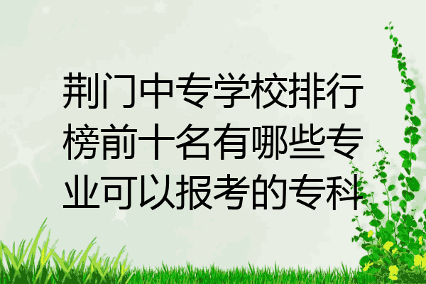 荆门中专学校排行榜前十名有哪些专业可以报考的专科