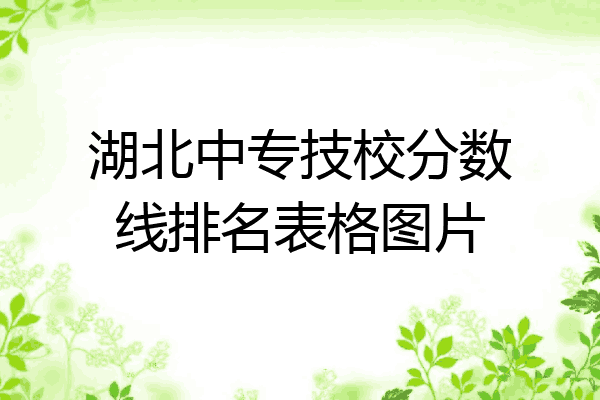 湖北中专技校分数线排名表格图片
