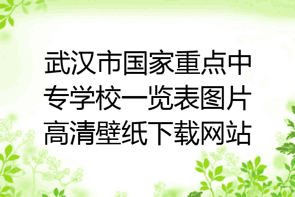 武汉市国家重点中专学校一览表图片高清壁纸下载网站