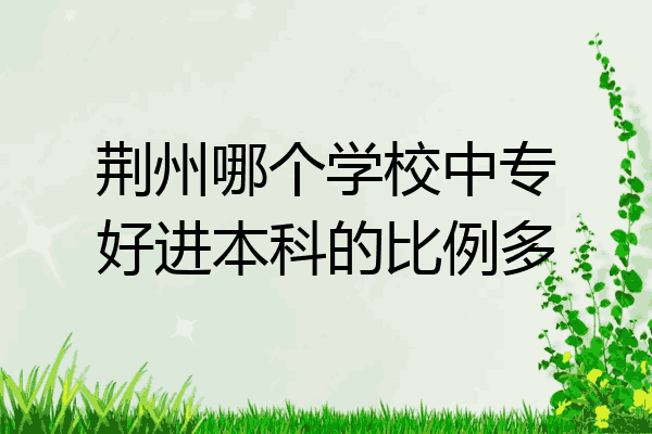 荆州哪个学校中专好进本科的比例多