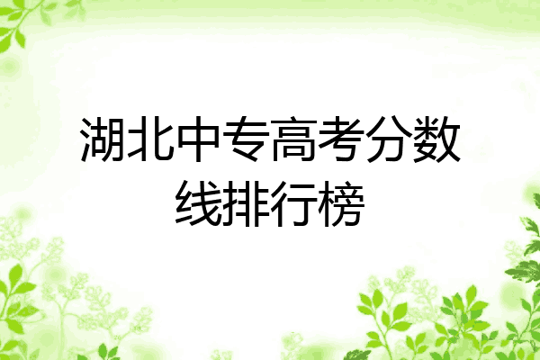 湖北中专高考分数线排行榜