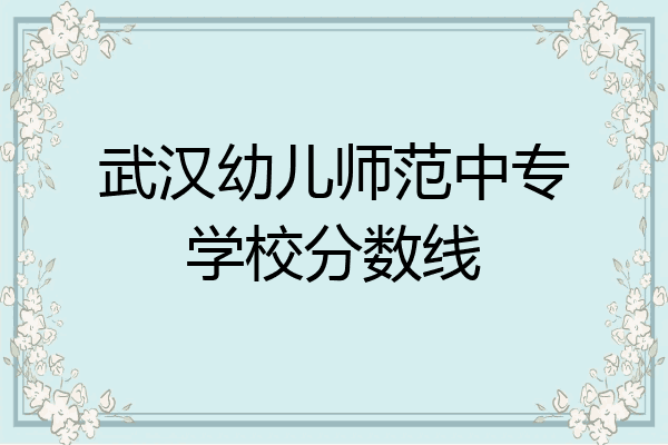 武汉幼儿师范中专学校分数线