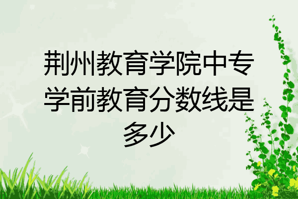 荆州教育学院中专学前教育分数线是多少