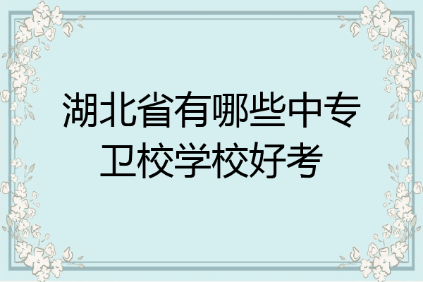 湖北省有哪些中专卫校学校好考