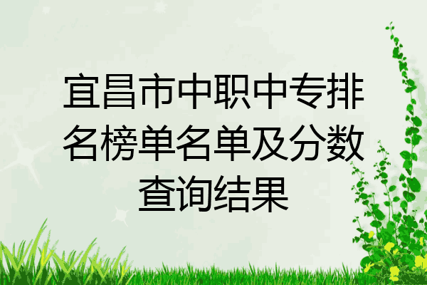 宜昌市中职中专排名榜单名单及分数查询结果