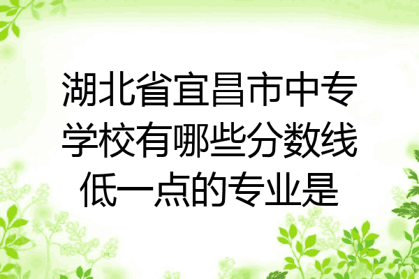 湖北省宜昌市中专学校有哪些分数线低一点的专业是
