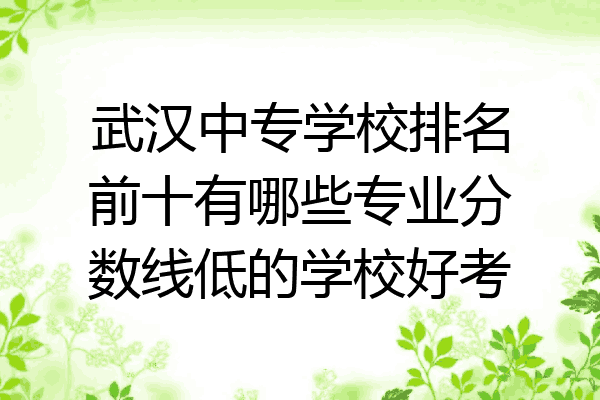武汉中专学校排名前十有哪些专业分数线低的学校好考