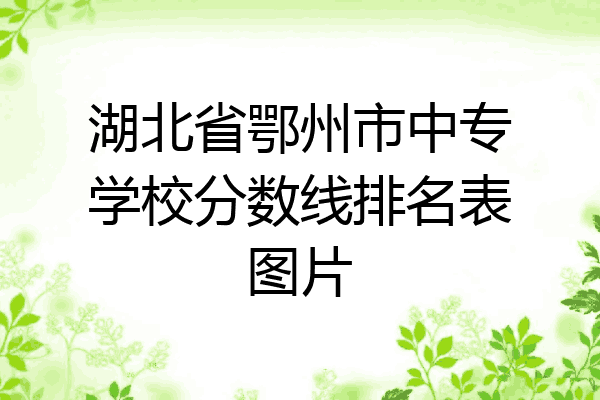 湖北省鄂州市中专学校分数线排名表图片