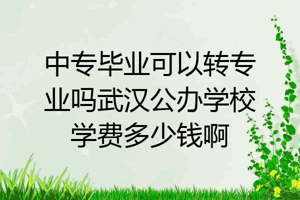 中专毕业可以转专业吗武汉公办学校学费多少钱啊