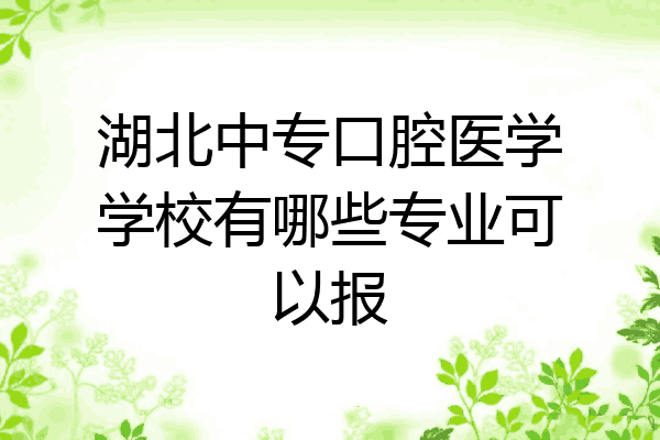 湖北中专口腔医学学校有哪些专业可以报