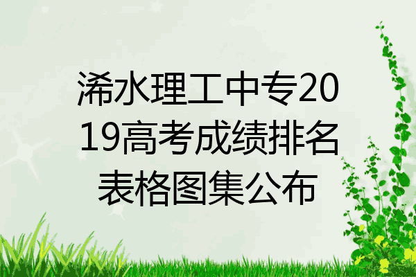 浠水理工中专2019高考成绩排名表格图集公布