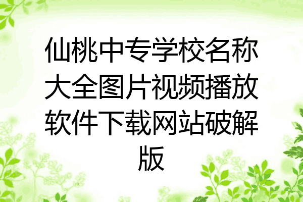 仙桃中专学校名称大全图片视频播放软件下载网站破解版