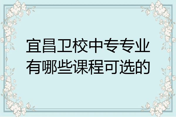 宜昌卫校中专专业有哪些课程可选的
