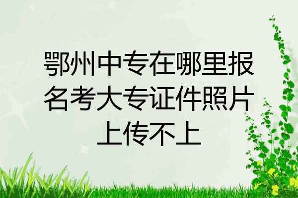 鄂州中专在哪里报名考大专证件照片上传不上
