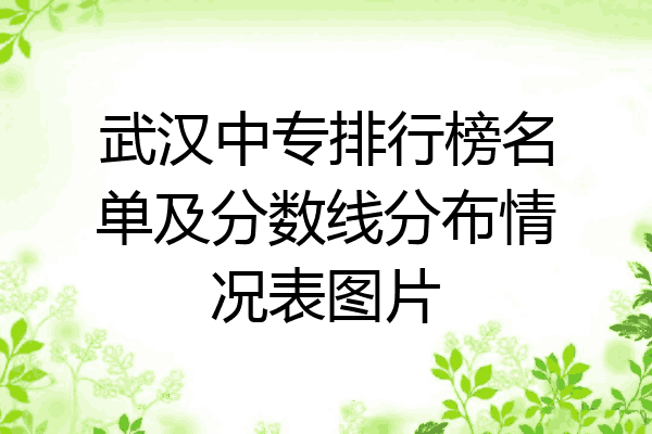 武汉中专排行榜名单及分数线分布情况表图片