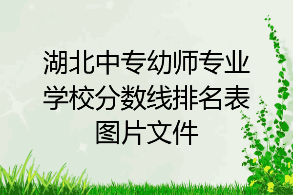 湖北中专幼师专业学校分数线排名表图片文件