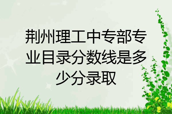 荆州理工中专部专业目录分数线是多少分录取