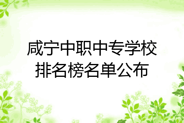 咸宁中职中专学校排名榜名单公布
