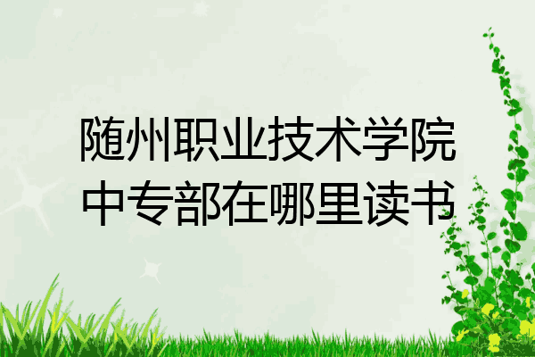 随州职业技术学院中专部在哪里读书