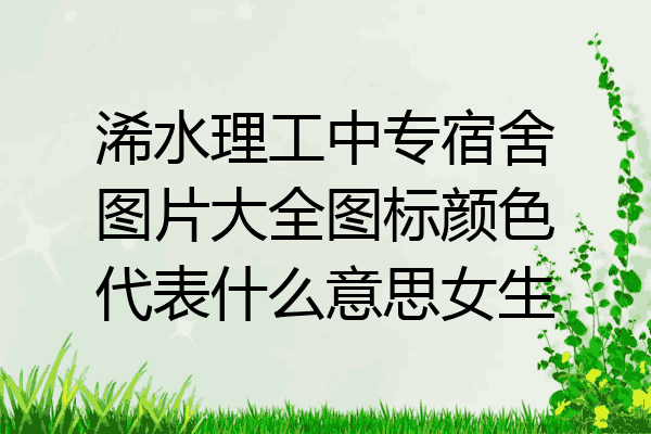 浠水理工中专宿舍图片大全图标颜色代表什么意思女生