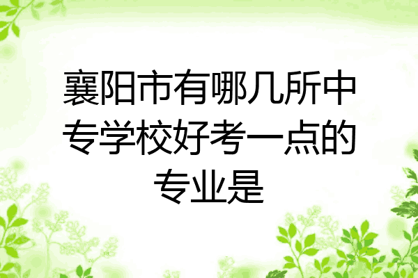 襄阳市有哪几所中专学校好考一点的专业是