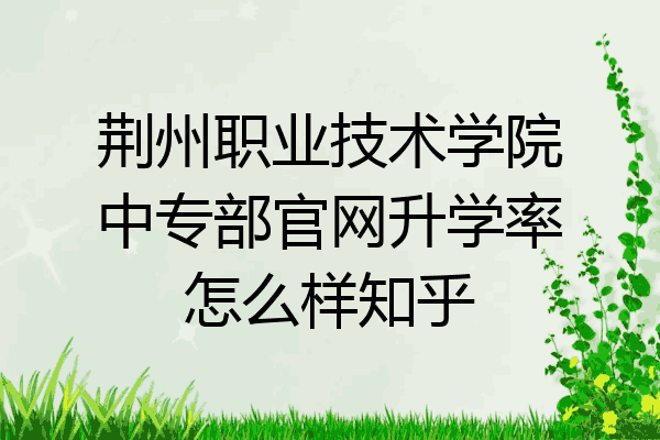 荆州职业技术学院中专部官网升学率怎么样知乎